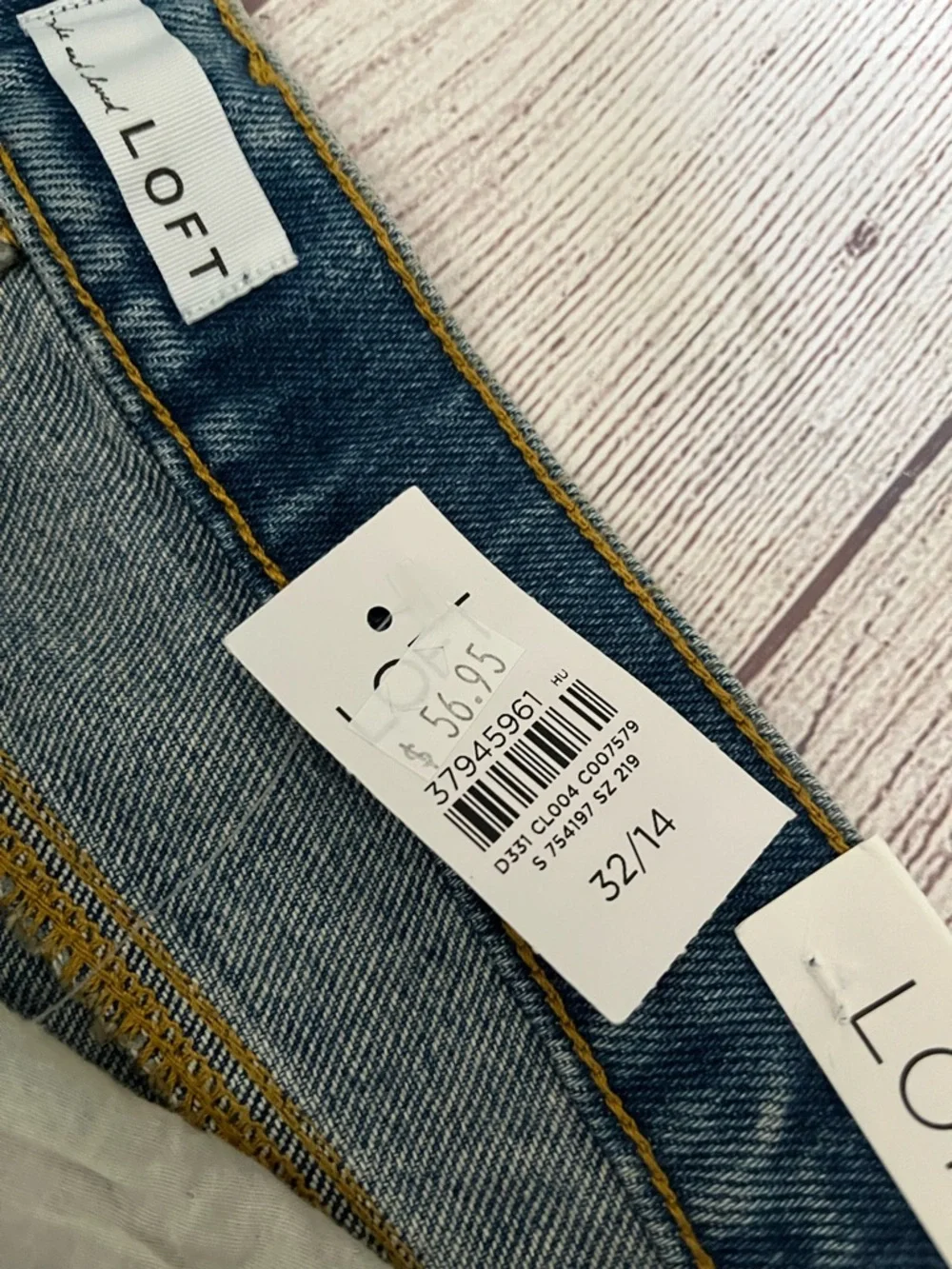 Loft The Cuff NWT Jean shorts sz 14 High Rise